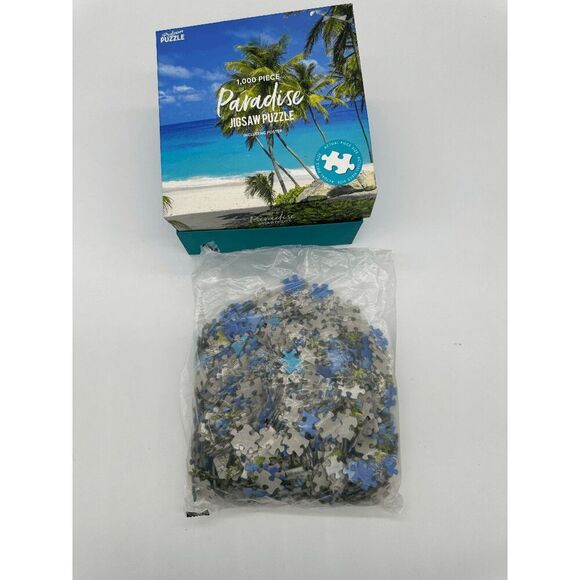 Jigsaw Puzzle Tropical Beach/ Palm Tree 1000 Pieces Landscape Puzzle NWOT - Picture 4 of 4